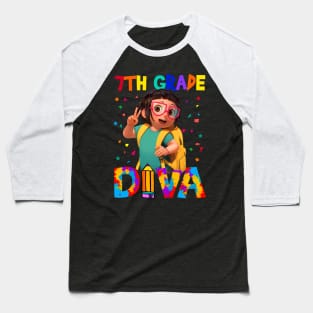 7th Grade Diva Back To School Baseball T-Shirt